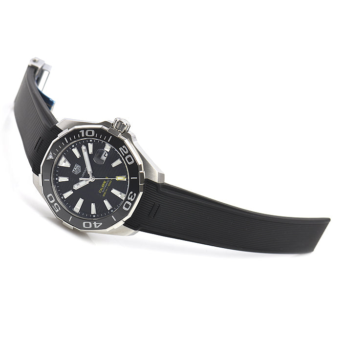 Tag Heuer Aquaracer Black Dial Black Rubber Strap Watch for Men - WAY111A.FT6151 Watches Tag Heuer   