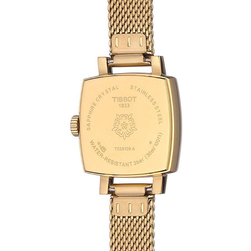 Tissot Lovely Square Gold Mesh Bracelet Watch For Women - T058.109.33.031.00 Watches Tissot   