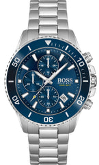 Hugo Boss Admiral Blue Dial Silver Steel Strap Watch for Men - 1513907 Watches Hugo Boss   