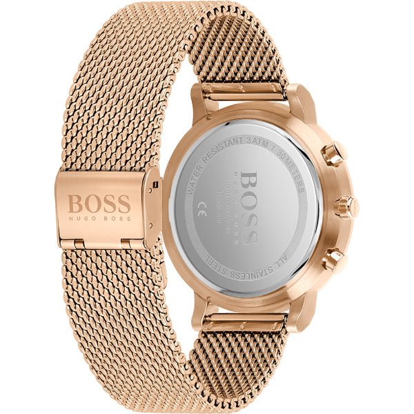 Hugo Boss Integrity Black Dial Gold Mesh Bracelet Watch for Men - 1513808 Watches Hugo Boss   