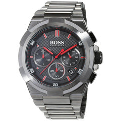 Hugo Boss Supernova Grey Dial Grey Steel Strap Watch for Men - 1513361 Watches Hugo Boss   