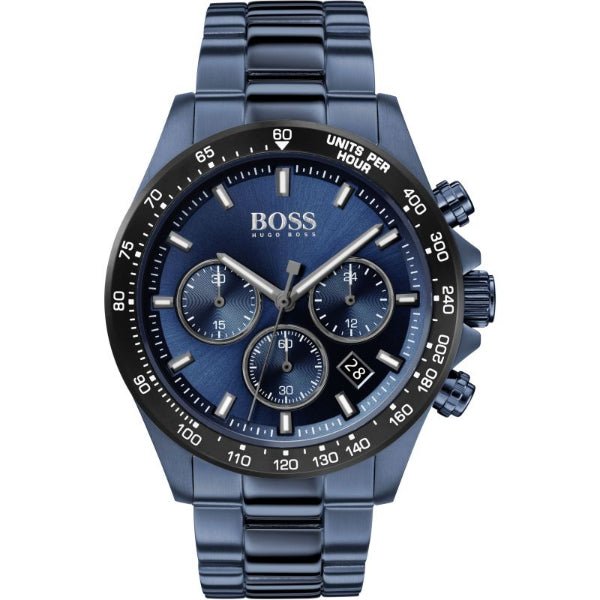 Hugo Boss Hero Sport Lux Blue Dial Blue Steel Strap Watch for Men - 1513758 Watches Hugo Boss   