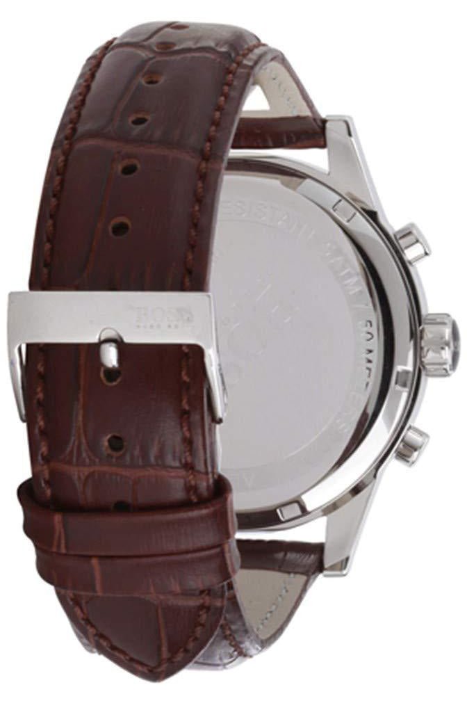 Hugo Boss Jet White Dial Brown Leather Strap Watch for Men - 1513280 Watches Hugo Boss   