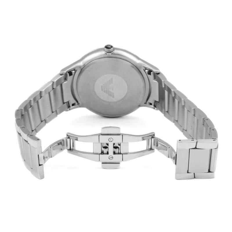 Emporio Armani Sportivo Black Dial Silver Stainless Steel Watch For Men - AR2457 Watches Emporio Armani   