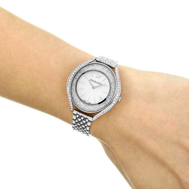 Swarovski Crystalline Aura Silver Dial Silver Steel Strap Watch for Women - 5519462 Watches Swarovski   