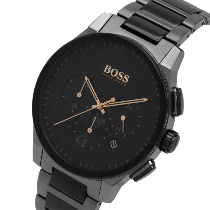 Hugo Boss Peak Black Dial Black Steel Strap Watch for Men - 1513814 Watches Hugo Boss   