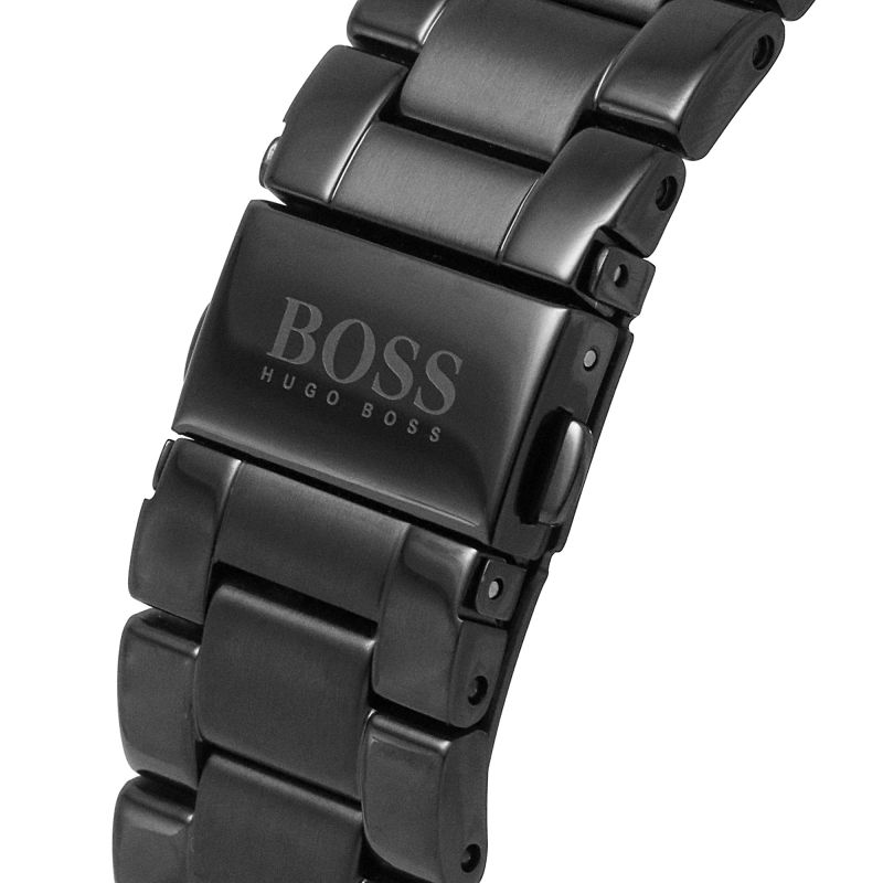 Hugo Boss Pilot Edition Black Dial Black Steel Strap Watch for Men - 1513854 Watches Hugo Boss   