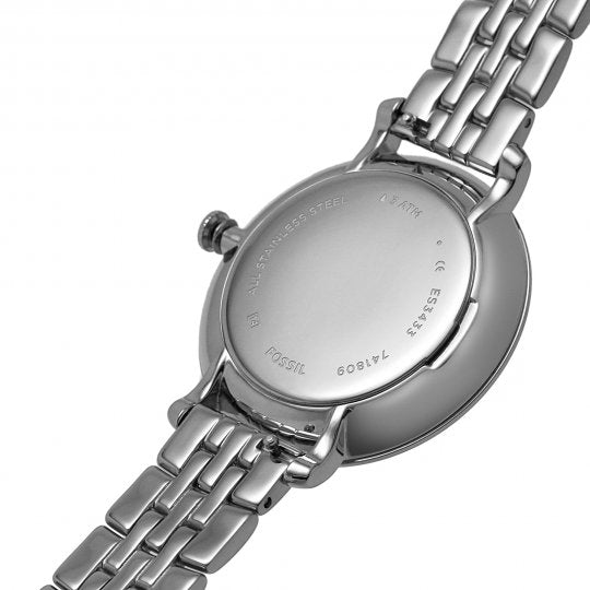 Fossil Jacqueline White Dial Silver Steel Strap Watch for Women - ES3433 Watches Fossil   