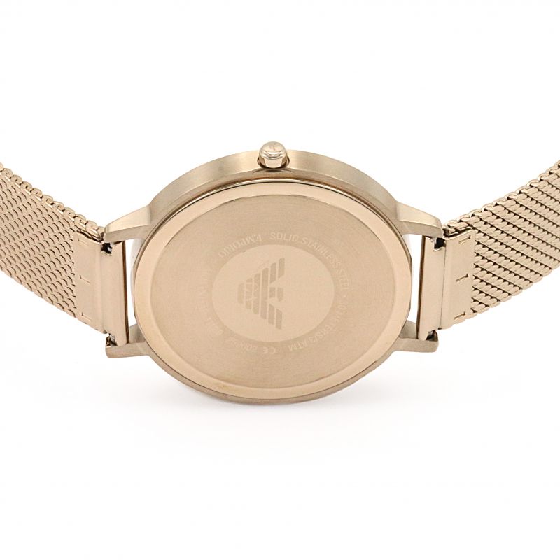 Emporio Armani Pink Dial Pink Mesh Bracelet Watch For Women - AR11129 Watches Emporio Armani   