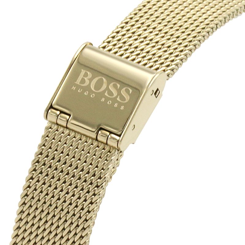 Hugo Boss Flawless White Dial Gold Mesh Bracelet Watch for Women - 1502552 Watches Hugo Boss   