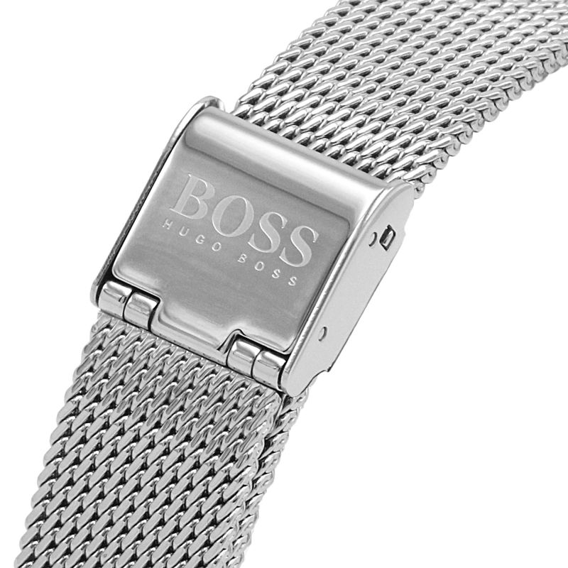 Hugo Boss Flawless Silver Dial Silver Mesh Bracelet Watch for Women -1502551 Watches Hugo Boss   