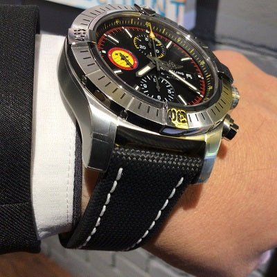 Breitling Avenger Chronograph 45mm Swiss Air Force Team Black Dial Black Nylon Strap Watch for Men - A133171A1B1X1 Watches Breitling   