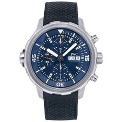 IWC Aquatimer Automatic Chronograph 44mm Blue Dial Black Rubber Strap Watch For Men - IW376805