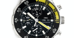 IWC Aquatimer Automatic Chronograph Black Dial Black Rubber Strap Watch For Men - IW376709