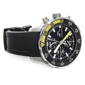 IWC Aquatimer Automatic Chronograph Black Dial Black Rubber Strap Watch For Men - IW376709