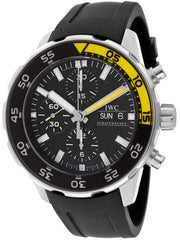 IWC Aquatimer Automatic Chronograph Black Dial Black Rubber Strap Watch For Men - IW376709