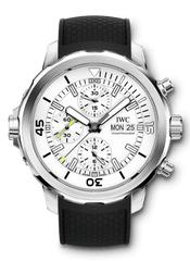 IWC Aquatimer Chronograph White Dial Black Rubber Strap Watch For Men - IW376801