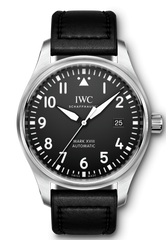 IWC Pilot's Mark XVIII 40mm Black Dial Black Leather Strap Watch For Men - IW327001