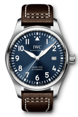 IWC Pilot's Mark XVIII Le Petit Prince Blue Dial Brown Leather Strap Watch For Men - IW327004