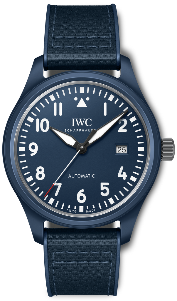 IWC Pilot’s Watch Automatic "Laureus Sport For Good" Edition Blue Dial Blue Nylon Strap Watch For Men - IW328101