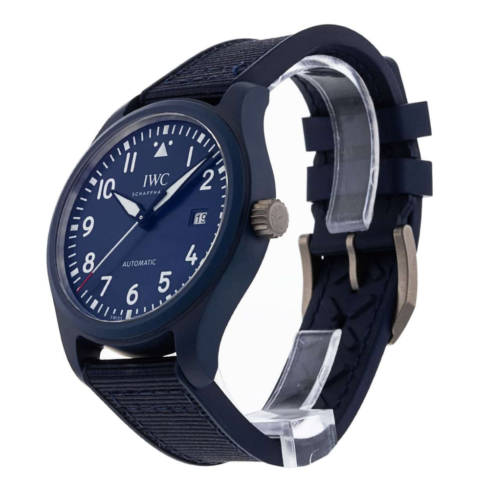 IWC Pilot’s Watch Automatic "Laureus Sport For Good" Edition Blue Dial Blue Nylon Strap Watch For Men - IW328101