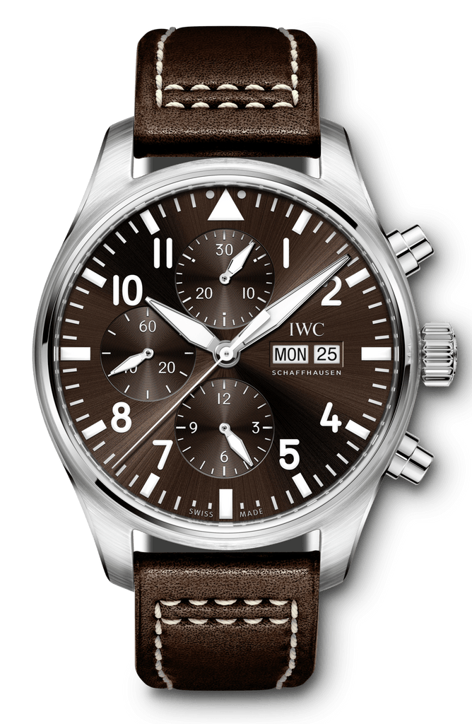 IWC Pilot's Watch Chronograph Edition Brown Dial Brown Leather Strap Watch For Men - IW377713