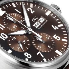 IWC Pilot's Watch Chronograph Edition Brown Dial Brown Leather Strap Watch For Men - IW377713