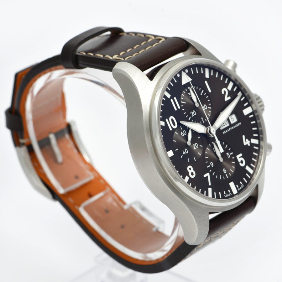 IWC Pilot's Watch Chronograph Edition Brown Dial Brown Leather Strap Watch For Men - IW377713