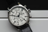 IWC Pilot’s Watch Chronograph Edition “150 Years” White Dial Black Leather Strap Watch For Men - IW377725