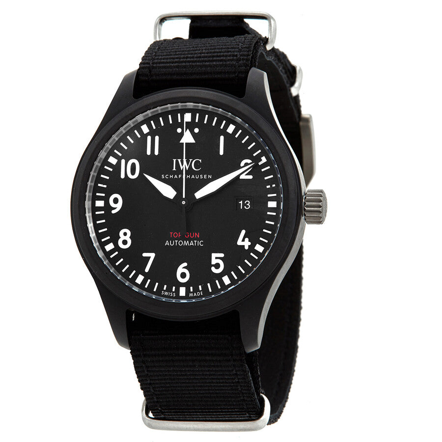 IWC Pilot's Watch Chronograph Top Gun Edition Black Dial Black Nylon Strap Watch For Men - IW326901