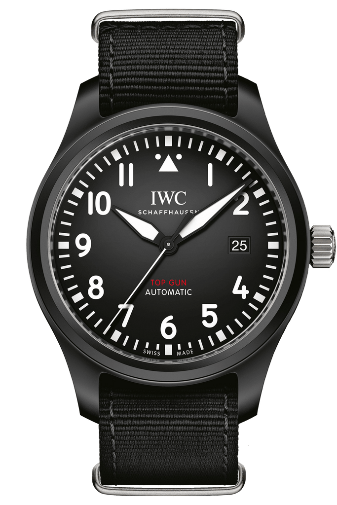 IWC Pilot's Watch Chronograph Top Gun Edition Black Dial Black Nylon Strap Watch For Men - IW326901