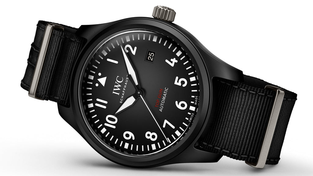 IWC Pilot's Watch Chronograph Top Gun Edition Black Dial Black Nylon Strap Watch For Men - IW326901