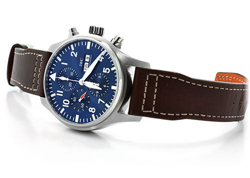 IWC Pilot's Watch Mark XVII Edition Le Petit Prince Blue Dial Brown Leather Strap Watch For Men - IW326506