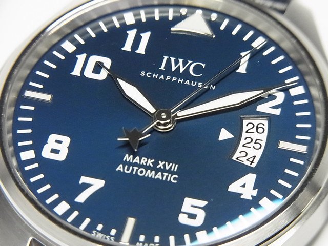 IWC Pilot's Watch Mark XVII Edition Le Petit Prince Blue Dial Brown Leather Strap Watch For Men - IW326506