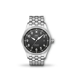 IWC Pilot’s Watch Mark XVIII Black Dial Silver Steel Strap Watch For Men - IW327015