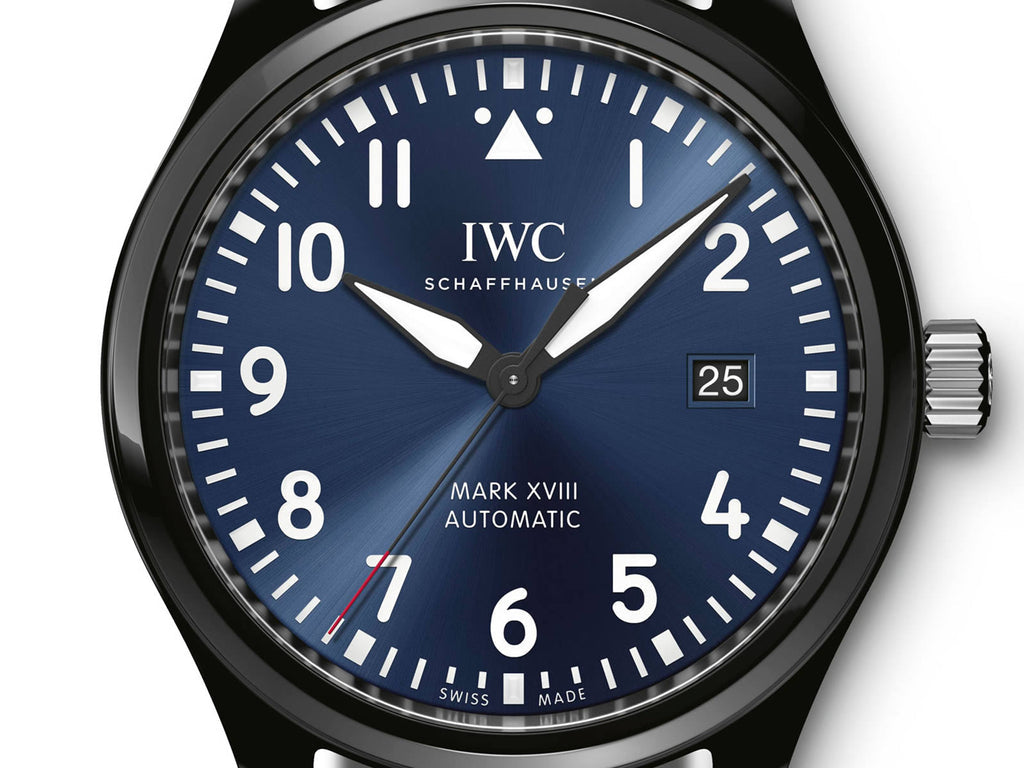 IWC Pilot’s Watch Mark XVIII Edition “Laureus Sport For Good Foundation" Blue Dial Black Nylon Strap Watch For Men - IW324703