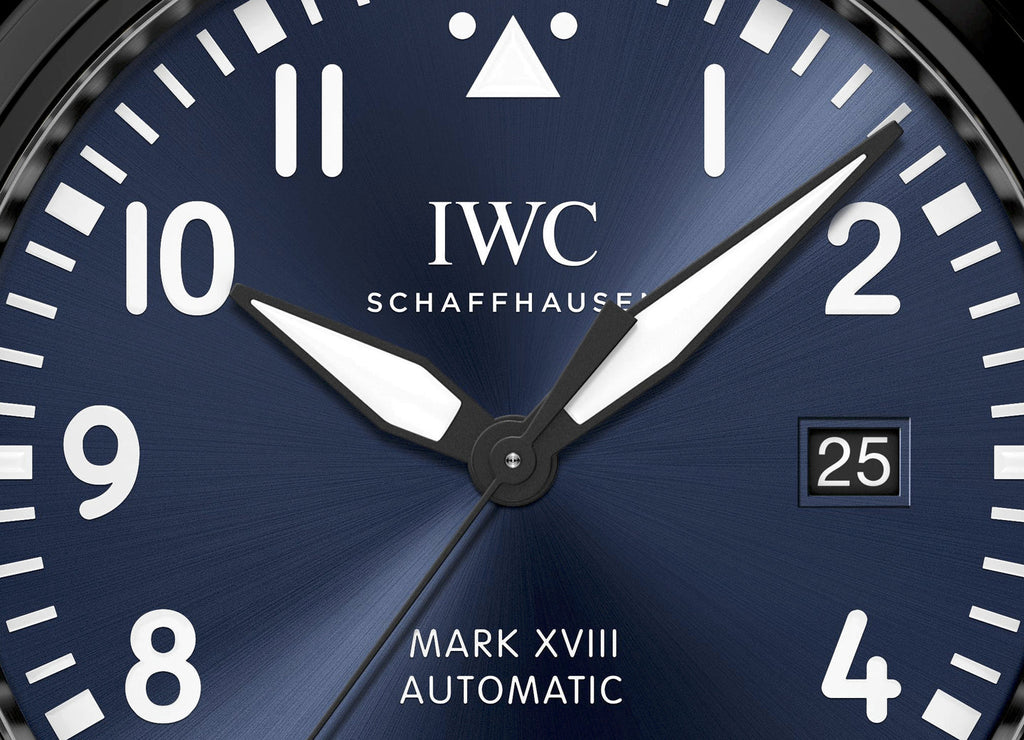 IWC Pilot’s Watch Mark XVIII Edition “Laureus Sport For Good Foundation" Blue Dial Black Nylon Strap Watch For Men - IW324703