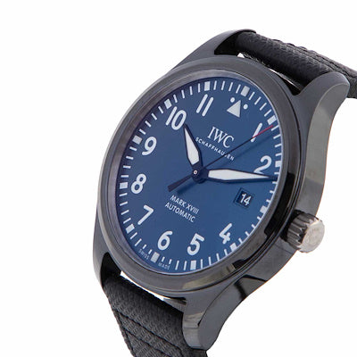 IWC Pilot’s Watch Mark XVIII Edition “Laureus Sport For Good Foundation" Blue Dial Black Nylon Strap Watch For Men - IW324703