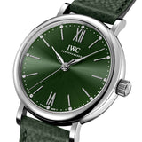 IWC Portofino Automatic Automatic Green Dial Green Leather Strap Watch For Women - IW357412