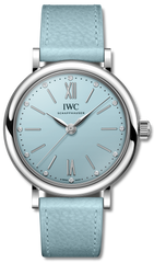 IWC Portofino Automatic Blue Dial Blue Leather Strap Watch For Women - IW357416