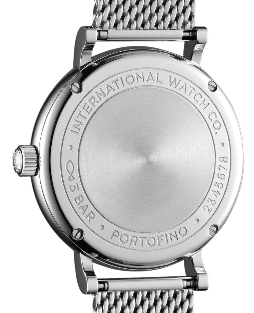 IWC Portofino Automatic Blue Dial Silver Mesh Bracelet Watch For Women - IW357404