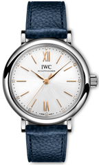 IWC Portofino Automatic Silver Dial Blue Leather Strap Watch For Women - IW357411