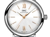 IWC Portofino Automatic Silver Dial Brown Leather Strap Watch For Women - IW357403