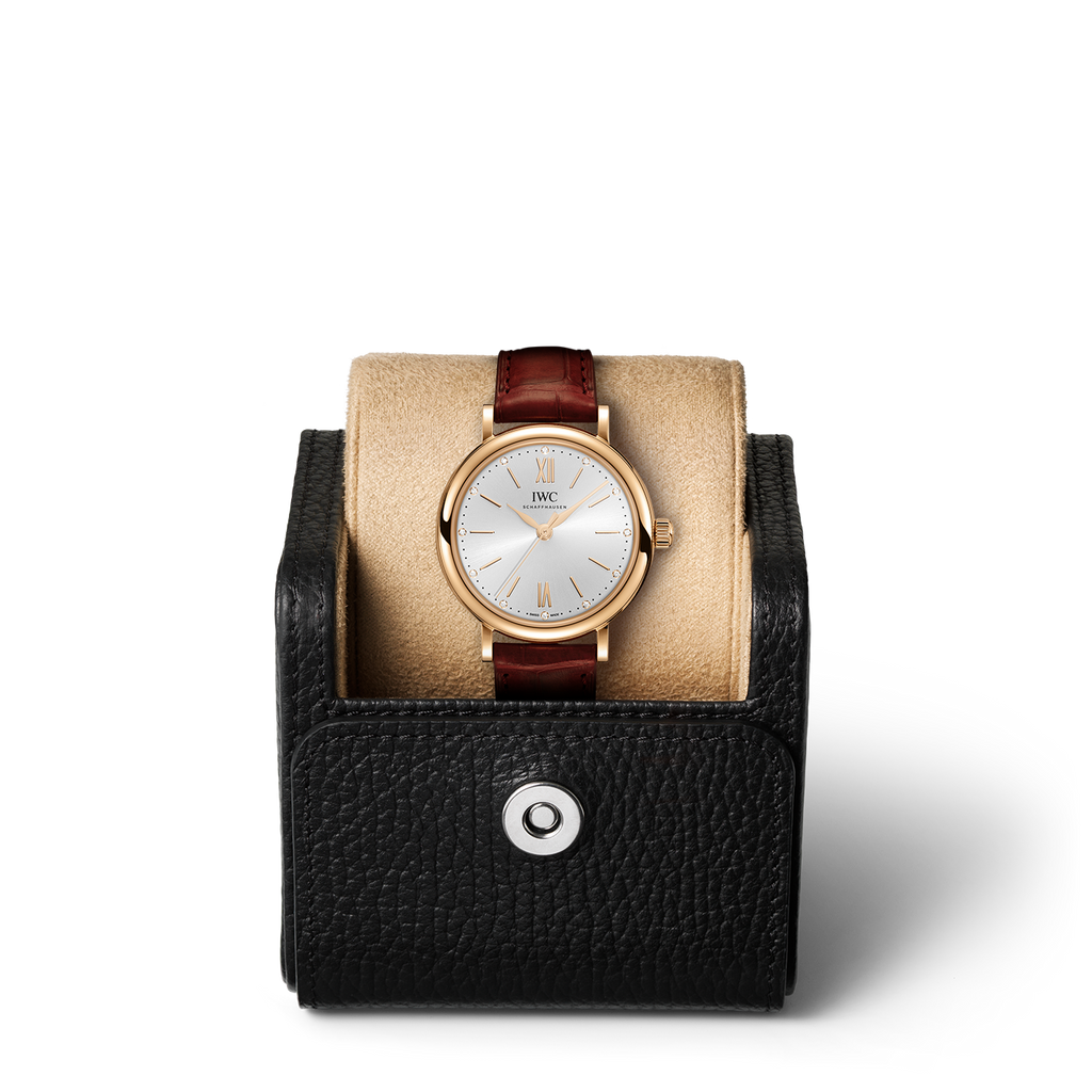 IWC Portofino Automatic Silver Dial Burgundy Leather Strap Watch For Women - IW357401