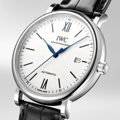 IWC Portofino Automatic '150 Years' Edition Automatic White Dial Black Leather Strap Watch For Men - IW356519