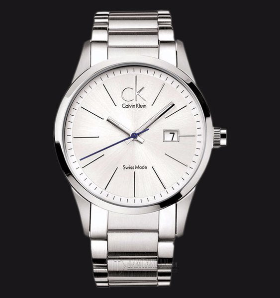 Calvin Klein Bold Silver Dial Silver Steel Strap Watch for Men - K2246120 Watches Calvin Klein   