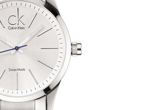 Calvin Klein Bold White Dial Silver Steel Strap Watch for Men - K2241120 Watches Calvin Klein   