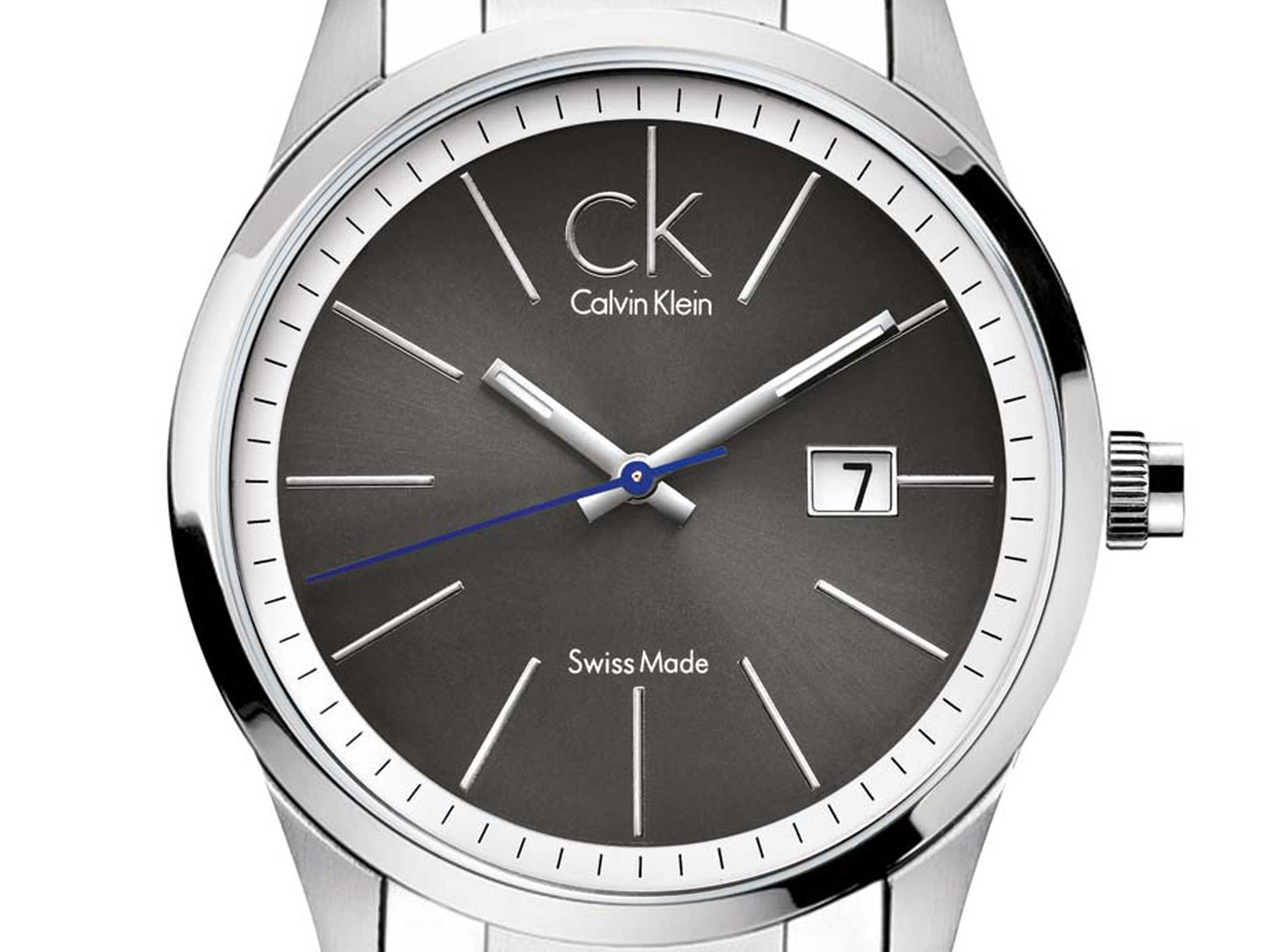 Calvin Klein Bold Black Dial Silver Steel Strap Watch for Men - K2246107 Watches Calvin Klein   