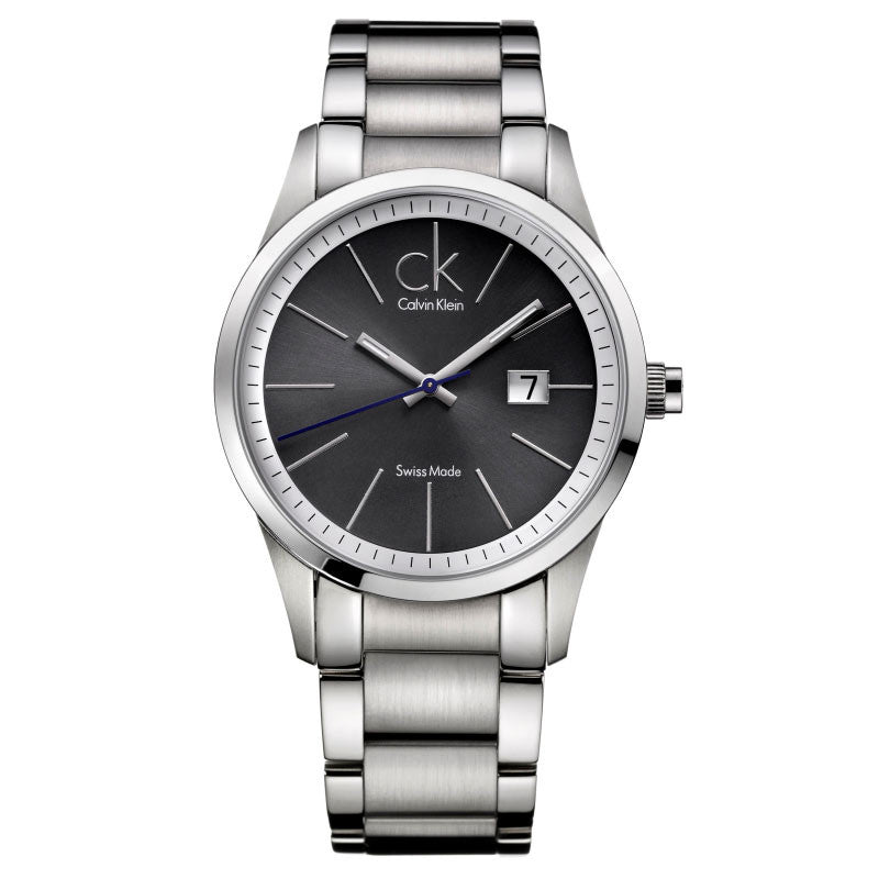 Calvin Klein Bold Black Dial Silver Steel Strap Watch for Men - K2246107 Watches Calvin Klein   