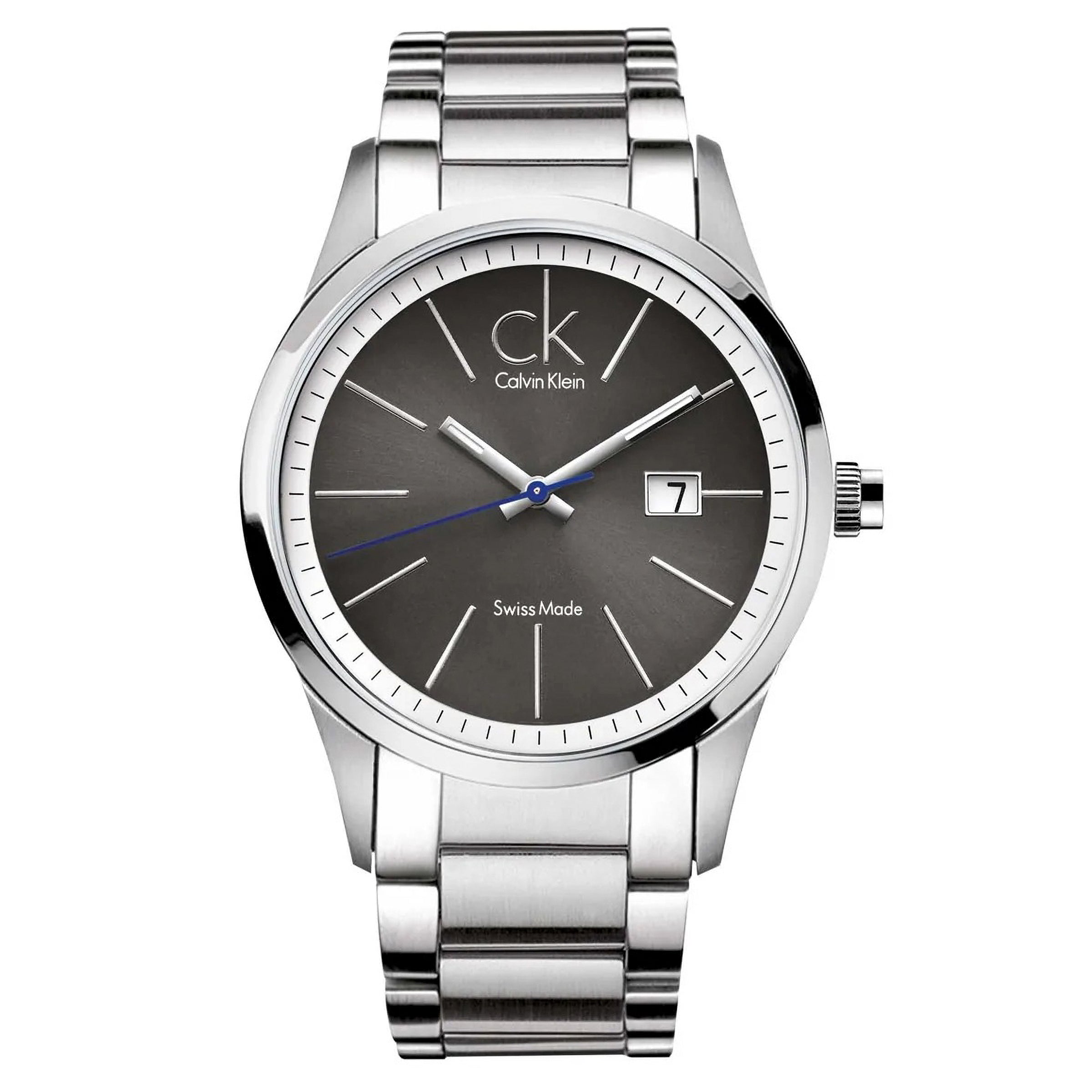 Calvin Klein Bold Black Dial Silver Steel Strap Watch for Men - K2246107 Watches Calvin Klein   